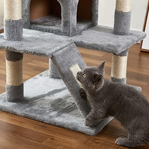 Árvore de gato, 52,76 polegadas de gato Torre com sisal Scretanding Board, árvore de gatos para gatos internos grandes com plataforma