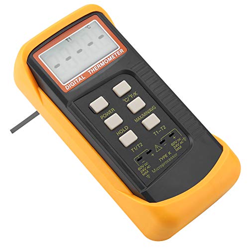 Tipo de canal duplo K, termopar digital Sensor Termômetro Medidor de temperatura 501300 ° C Temperatura Kelvin escala Kit de medição dupla