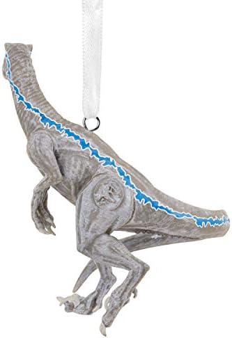 Ornamento de Natal da Hallmark, Jurássico Blue Mundial O Velociraptor