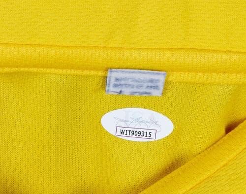 John Daly assinou a camisa de golfe de pólo amarelo JSA ITP - camisas de golfe autografadas