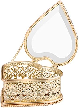GSDNV Caixa de anel de casamento Jóias de vidro Jóias de vidro embalagem de vegetação de vidro Caixa de anel suculento