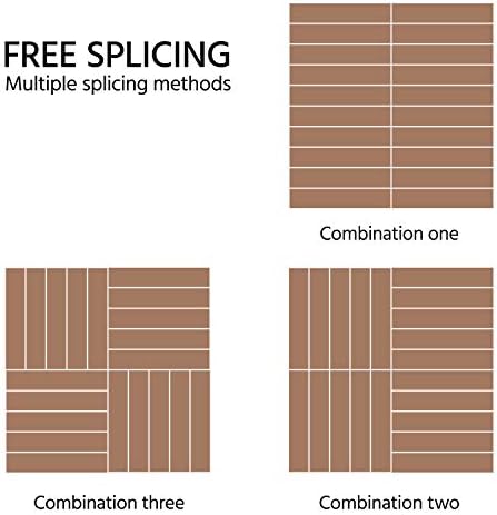 Yaheetech 27pcs Intertravam o pátio de pátio de pátio 12 x 12 pol. Azis de piso de madeira pisos externos para pátio de pátio de convés
