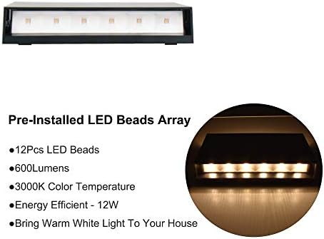 Armazenamento de parede LED de fudesy, luminárias de parede modernas de plástico preto, iluminação de parede externa