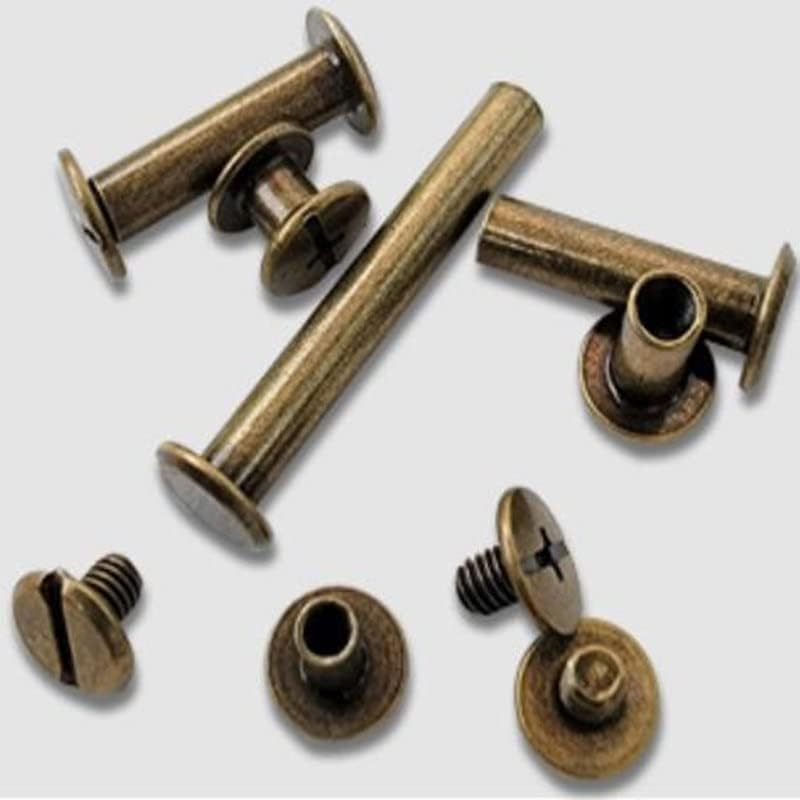 10/20pcs m5x4/6/8/10/200/15/20/20/2010/35/40/45/50 preto níquel de bronze bronze post parafuso de encadernação parafuso chicago