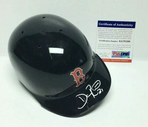 Dave Roberts assinou o Mini -Helmet Boston Red Sox *WS Champs PSA 8A78194 - Mini capacetes MLB autografados
