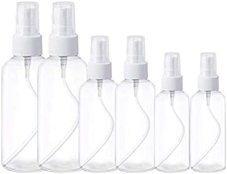 5 onças de garrafas de suco garrafa spray transparente garrafa pequena 30/50/100ml Spray vazio plástico 6pcs Spray à prova de som