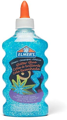 Elmer 2022912 Glitter Glue, lavável, azul, 6 onças, 1 contagem
