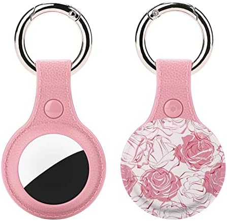 Rosa Roses Porta para Airtag Tecla TPU TPU Caso Localizador de capa Tag para carteira Pets de bagagem