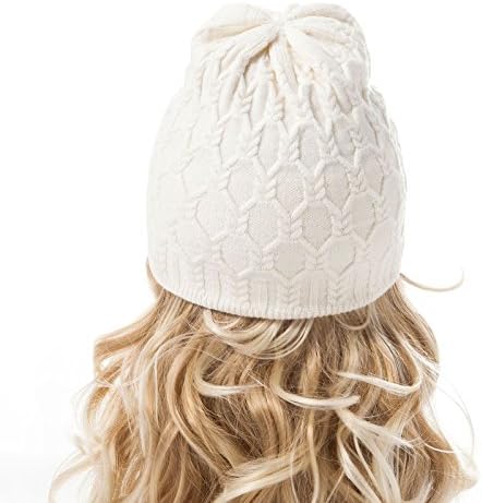Ladybro Winter Hats for Girls 10-12 Feianos quentes macios Cap de caveira Caps de caveira Caps de malha