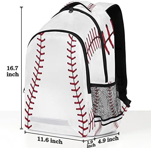 Perdick Baseball costuras de mochilas para bolsas de ombro para viagens escolares bookbags para garotos de estudantes meninas
