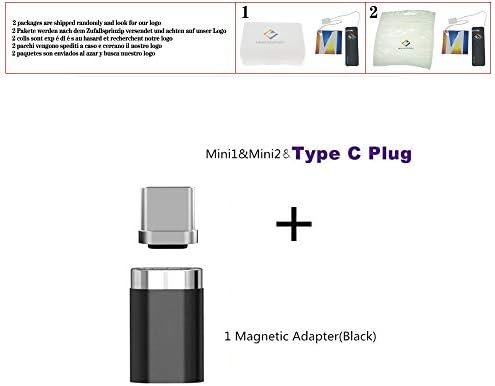 Adaptador magnético USB tipo C fêmea para micro USB Tipo C Conector de plugue Male OTG Adaptador de carregamento magnético para telefone Android, adaptador T
