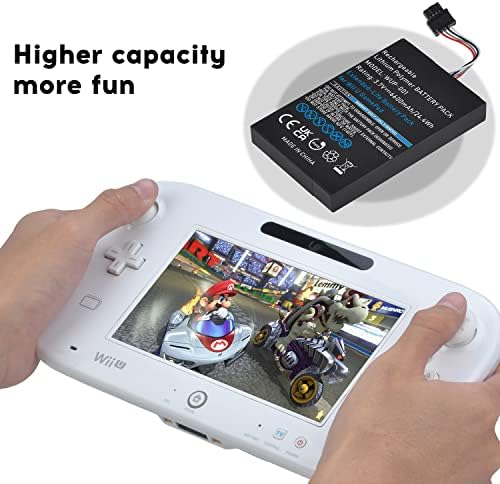 Picles Power Substituição Wii U Bateria de gamepad, bateria de 3,7V 6600mAh para Nintendo Wii U gamepad com chave de fenda