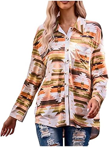 Cardigã aberto de manga cheia para mulheres Lounge Home Holiday Cardigan Fit Fit Polyester Aztec Lapeel