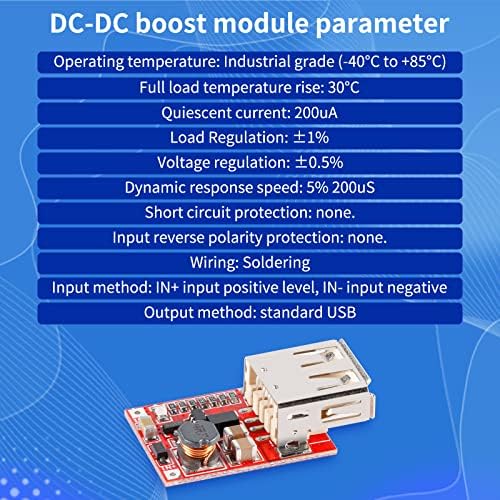 Módulo de conversor de Boost de compra de CE DC-DC, entrada do conversor DC Boost 1V-5V Saída 1A-1.5A Módulo de potência Módulo USB Módulo Regulador de tensão do carregador Eficiência de reforço não isolada até 96%