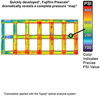 Fujifilm Pres escala de baixa pressão - mapeamento de pressão da superfície; Pressão indicando filme; Sensor tátil - faixa de pressão 350-1.400 psi; 1ft. X 10,6 pol. Seção