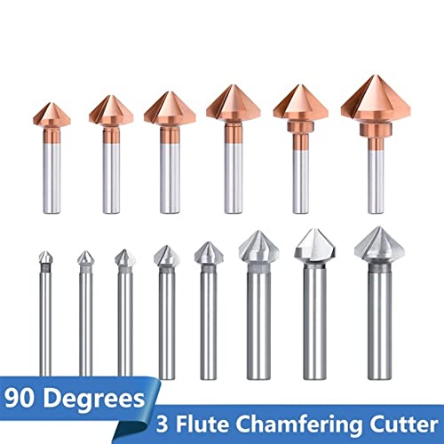 3 flauta chanfro 90 Degees 4,5-50mm 6542 Controlada Bit Bit Wood Metal Hole Drilling Tool Metal 1pcs