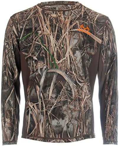 Realtree 2-in-1 caça camuflada reversível de manga longa camisas de desempenho | Edição limitada