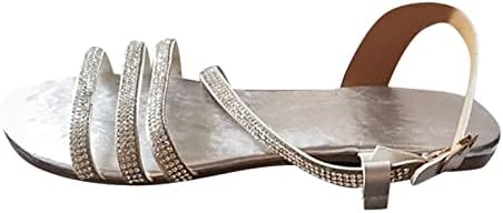 Slipper de borboleta feminina shinestone tira dupla chinelos chinelos planos deslizamentos no slide de ponta aberta sandália