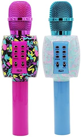 Microfone de karaokê Bluetooth KBQ, microfone portátil de karaokê portátil portátil para crianças e adultos