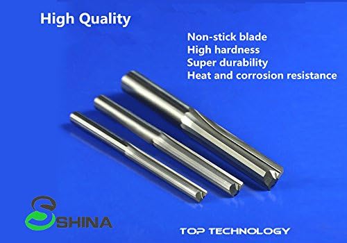 Shina 5pcs 3,175mm 1/8 Shank dupla flauta reta CNC Bits de roteador de tungstênio ferramenta