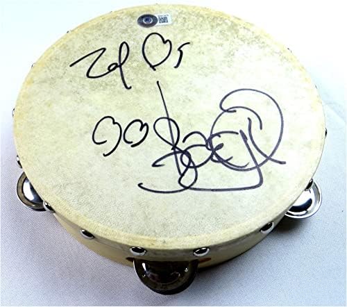 Stacey q assinado tambourine autografado dois de corações cantor Bas Bh013475