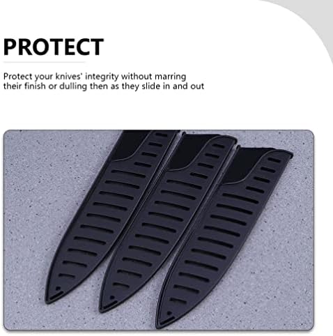 Upkoch reutilizável faca tampa de faca bainha de faca de faca de plástico: 6pcs faca guardas lâmina protetor faca coldre