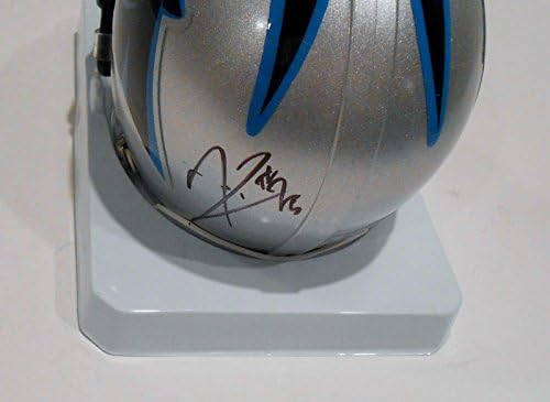 Kenjon Barner contratou Carolina Panthers Mini Réplica Capacete de Futebol com CoA - Mini capacetes da NFL autografados