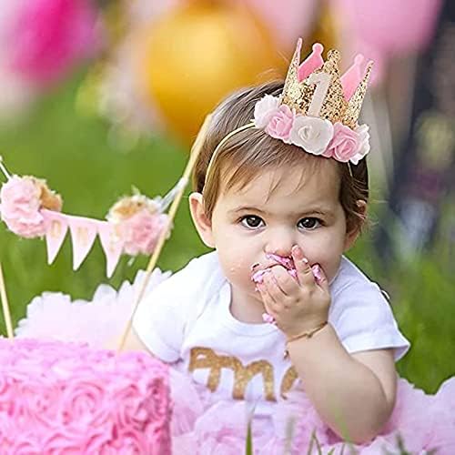 Princesa Tiara Crown, Chapéu de aniversário Primeira 1ª Decorações para Gifts Gifts