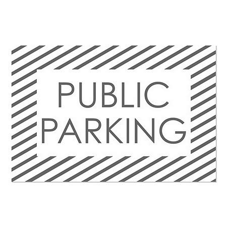 CGSignLab | Janela de estacionamento público -Stripes White se agarra | 27 x18