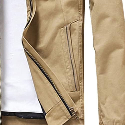 Jaqueta de algodão casual masculino Stand Militar Stand Collar Outdoor Windbreaker