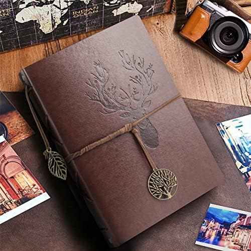 Álbum de scrapbook de barsone, álbum de fotos DIY livro de memória com retro pendentes vintage para memórias de viagens de casamento