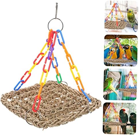 Mipcase Parrot escalada Acessórios de pássaros da rede para gaiolas Acessórios de escalada Toys de papagaio balançar