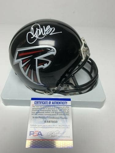 Jamal Anderson assinou o Mini capacete do Atlanta Falcons PSA 9A67950 - Mini capacetes da NFL autografados
