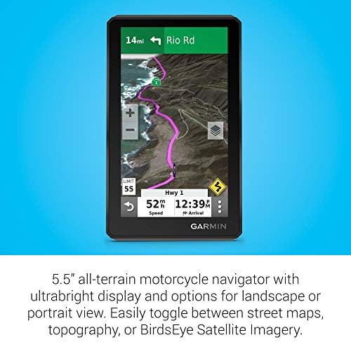 Garmin Zūmo XT, dispositivo de navegação GPS para motocicletas todo o terreno, Ultrabright de 5,5 polegadas e exibição resistente