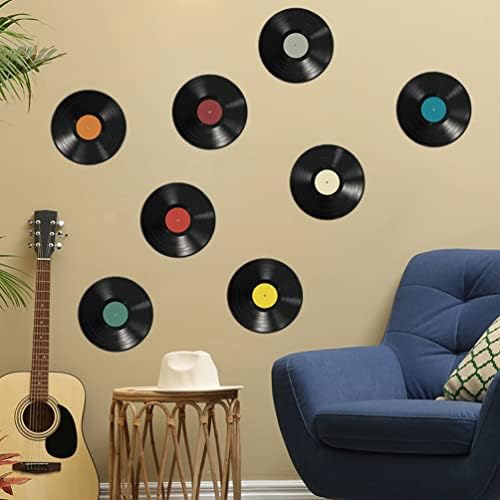Veemoon Home Decor 8pcs Vinil Record Exibir Capa de álbum na parede Decoração musical Music Music Studio Wall decal