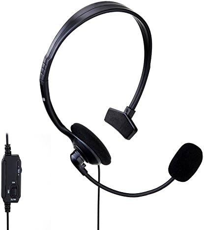 Fone de ouvido para jogos, fones de ouvido de bate -papo mono unilateral com microfone para microfone para Sony PlayStation 4 ps4 online