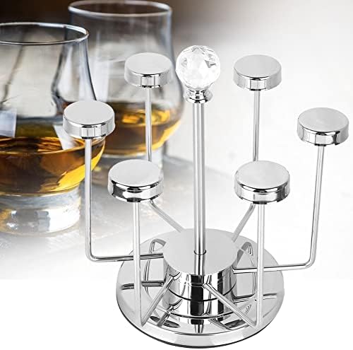 Zyrubwoe aço inoxidável de vidro de vidro de secar, 6 suportes de mesa de estoques, bar e cozinha