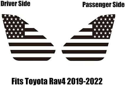 ZXIAOCHUN TRASEIRA Janela lateral dos decalques de bandeira americana se encaixa no RAV4 2019-2022 2023 traseiro traseiro Windows USA Sinalizador de vinil adesivo