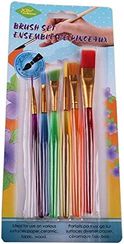 CCBUY 6PCS/SET Set Colored Child Nylon Hair Pincel Conjunto Artista Artista Brush de óleo de aquarela para crianças Estudantes