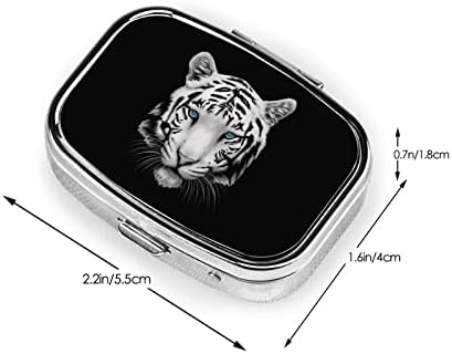 Mini-Tiger Square Mini Caixa de comprimidos METAL MEDETIC Organizer Travel Friendly Portable Pill Case