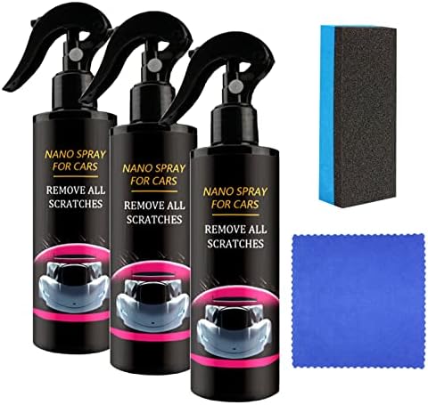 Vbatty Sorakarake Scratches Repair nano spray, spray de remoção de arranhões de nano carros, nano cerâmica de revestimento de cristal spray de remoção de arranhões finos, spray de polimento de cera rápido para carros para carros