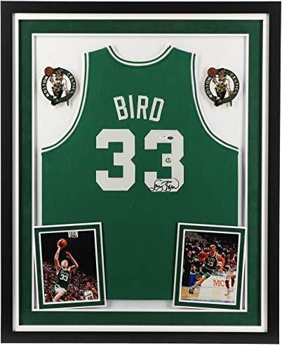 Larry Bird Boston Celtics Deluxe emoldurado autografado Green Mitchell e Ness Swingman Jersey - Jerseys autografadas