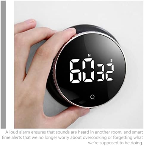 Besportble Digital Kitchen Timer Relógio: Rotação LED Exibir temporizantes de cozinha Alarme de contagem regressiva Lembrete de tempo Ferramenta de gerenciamento para fitness estudando ensino de cozimento sem bateria