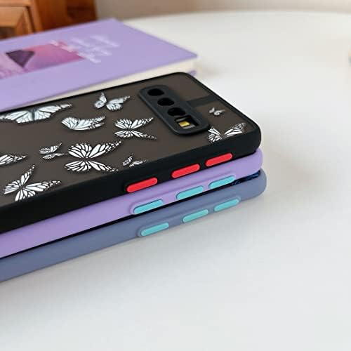 Caso ZTofera para Samsung S10 Plus/S10+, Butterfly Girl Girls Case Matte Soft silicone