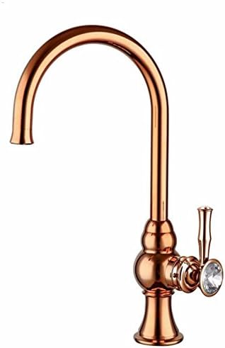Torneira da pia do banheiro torneira de cozinha de ouro rosa de alta qualidade torneira de cristal de alta qualidade, estilo