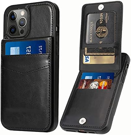 SeaBaras iPhone 12 Pro Max Wallet Case com titular de cartão de crédito para homens de couro pu da carteira de couro para iPhone 12 Pro máximo 6,7 polegadas