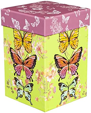 Evergreen Ceramic Flomo 360 Cup, 17 onças. com caixa, borboletas