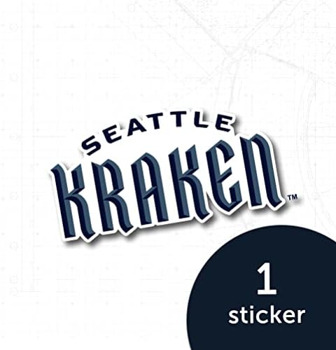 Seattle Kraken Team NHL Adesivo nacional da liga de hóquei vinil laptop de laptop de garrafa de garrafa de água