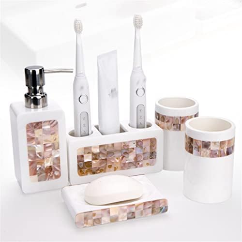 Uxzdx banheiro conjunto de banheiro elétrico escova de dentes de dentes suportes de enxagueira bucal suprimentos de banheiro
