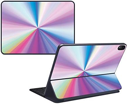 MightySkins Skin Compatível com o teclado Apple iPad Pro Smart 12.9 - Rainbow Zoom - Tampa de embalagem de decalque de